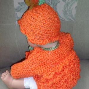 Little Pumpkin Custom Order Sweater And Hat For..