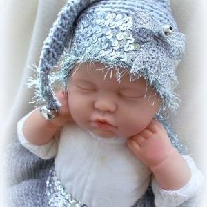 Silver Bells Elf Crochet Photo Prop For Infant,..