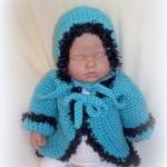 Toasty Warm Baby Girl Sweater And Bonnet Set 0 To..