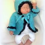 Toasty Warm Baby Girl Sweater And Bonnet Set 0 To..