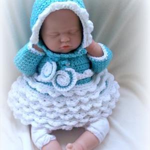 Winter Wonderland ) 0 To 6 Months Baby Girl Dress..
