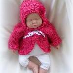 Little Red 0 To 6 Moths Sweater And Bonnet Set