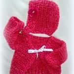 Little Red 0 To 6 Moths Sweater And Bonnet Set