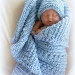 Snuggly Boy Oversized Baby Blue Receiving Blanket..