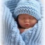 Snuggly Boy Oversized Baby Blue Receiving Blanket..