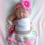 Baby Girl Spring Crochet Tutu And Headband Set For..