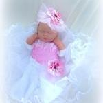 Baby Girl Photo Prop Dress And Headband Set 0 To..