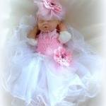 Baby Girl Photo Prop Dress And Headband Set 0 To..