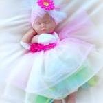Baby Girl Rainbow Tutu Dress And Headband Set