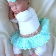 Turquoise newborn tutu and headband set