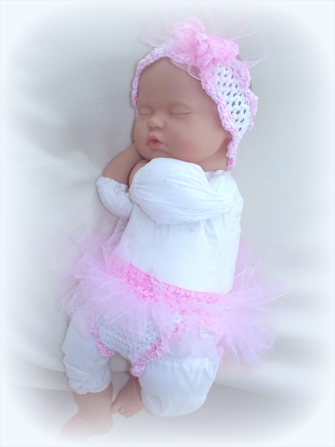 Newborn Baby Girl, Sweet Heart Tutu Diaper Cover And Headband Set