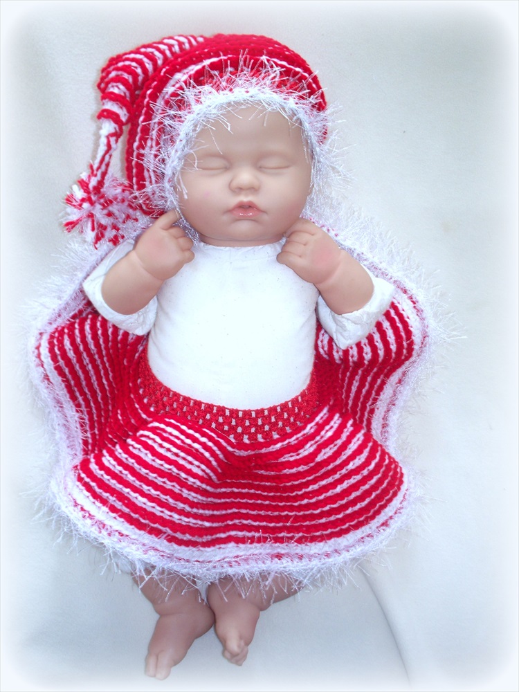 Candy Cane Elf Hat And Skirt For Infant 0 To 6 Months